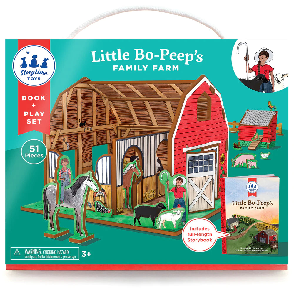 Little Bo Peep's Family Farm Book & Playset | Storytime Toys