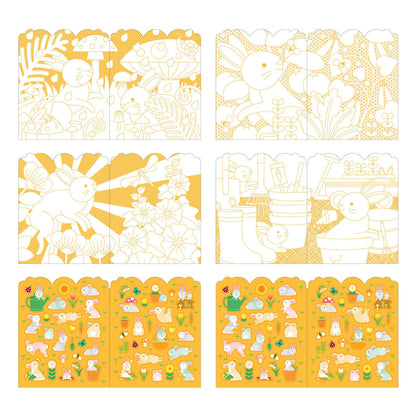 Bunnies Coloring and Sticker Book | Petit Collage