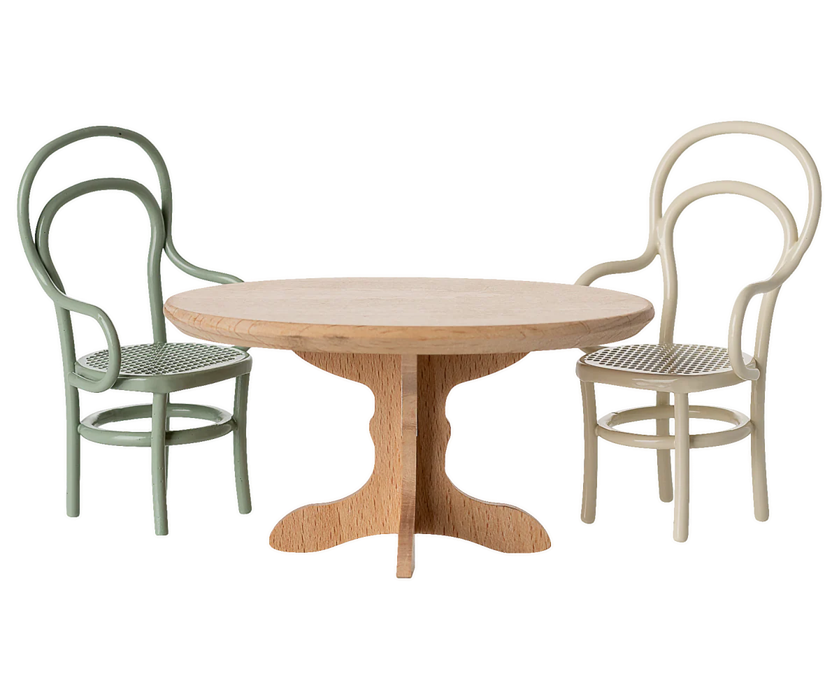 Oval Dining Table, Mouse - Nature l Maileg