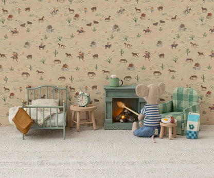 Vintage Single Bed, Mouse- Mint | Maileg