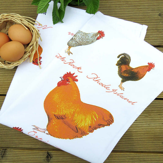 Chicken Breeds Cotton Tea Towel | Samuel Lamont & Sons