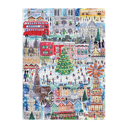Michael Storrings Christmas Around The World Puzzle (1500 Piece) | Galison