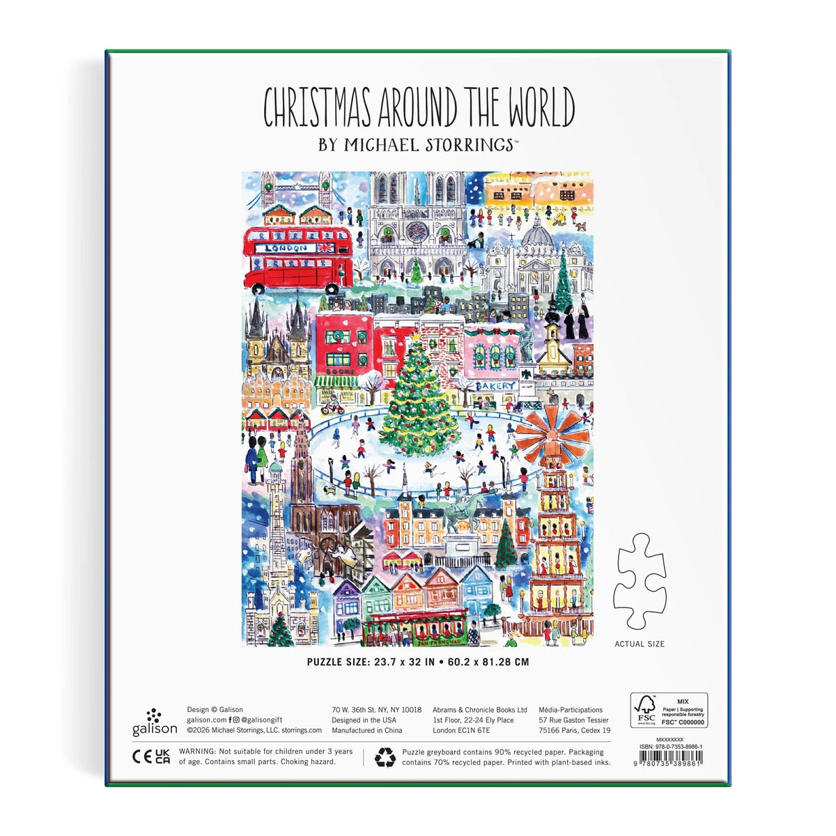 Michael Storrings Christmas Around The World Puzzle (1500 Piece) | Galison