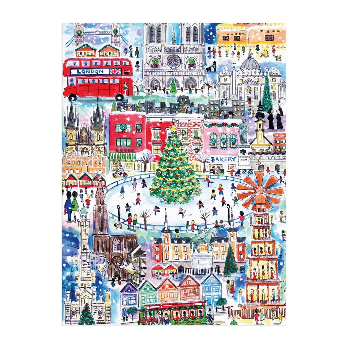 Michael Storrings Christmas Around The World Puzzle (1500 Piece) | Galison