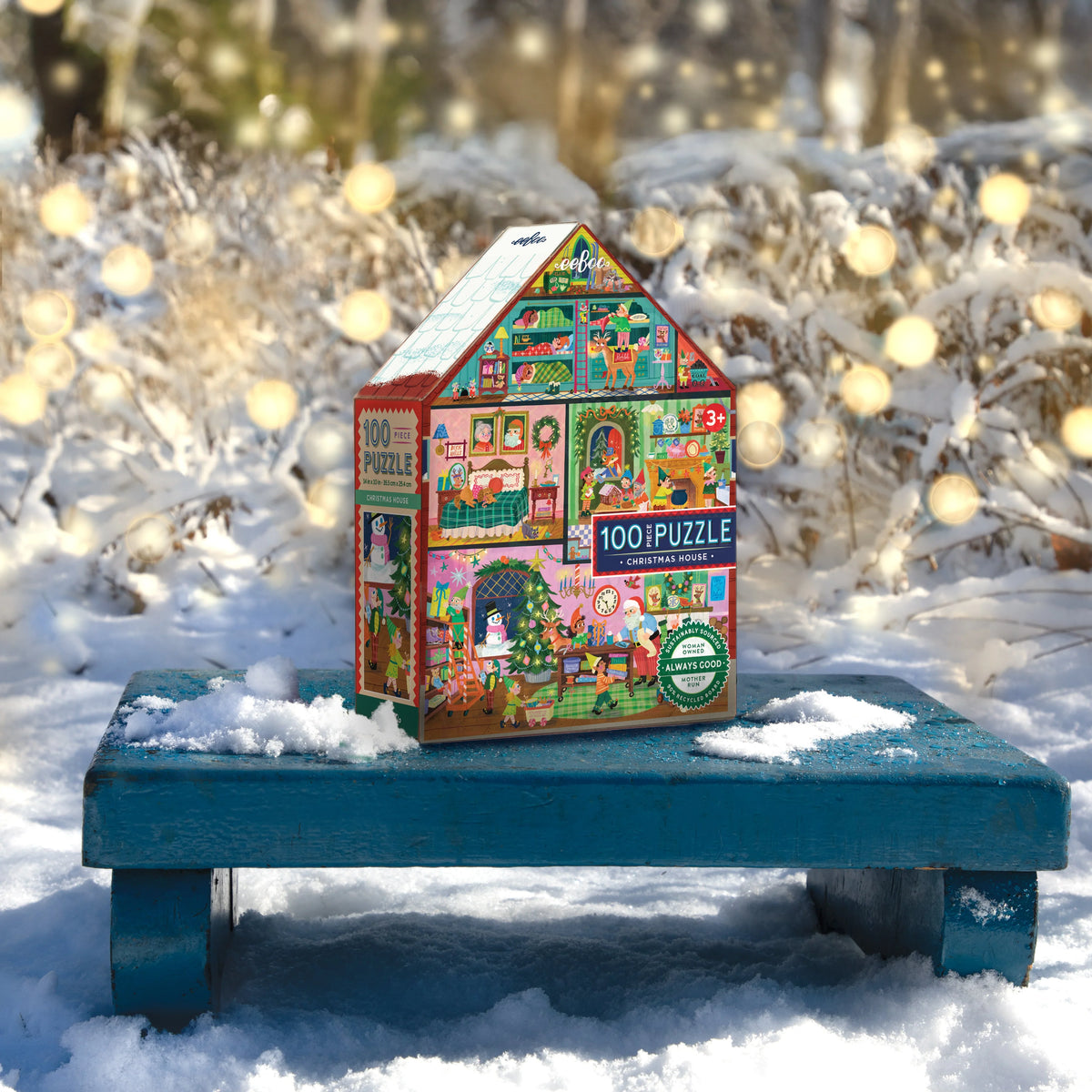 Christmas House Puzzle (100pc) | Eeboo