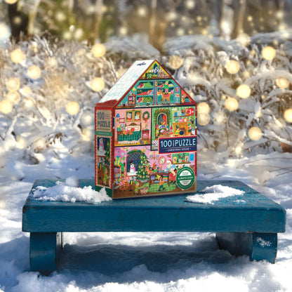 Christmas House Puzzle (100pc) | Eeboo