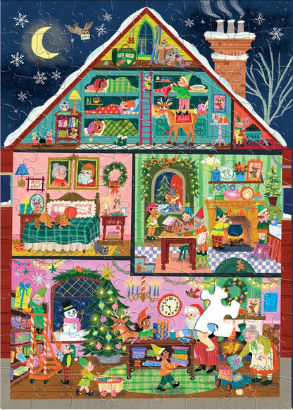Christmas House Puzzle (100pc) | Eeboo