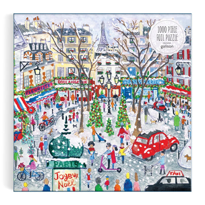 Michael Storrings Christmas in Paris Foil Puzzle (1000 Piece) | Galison