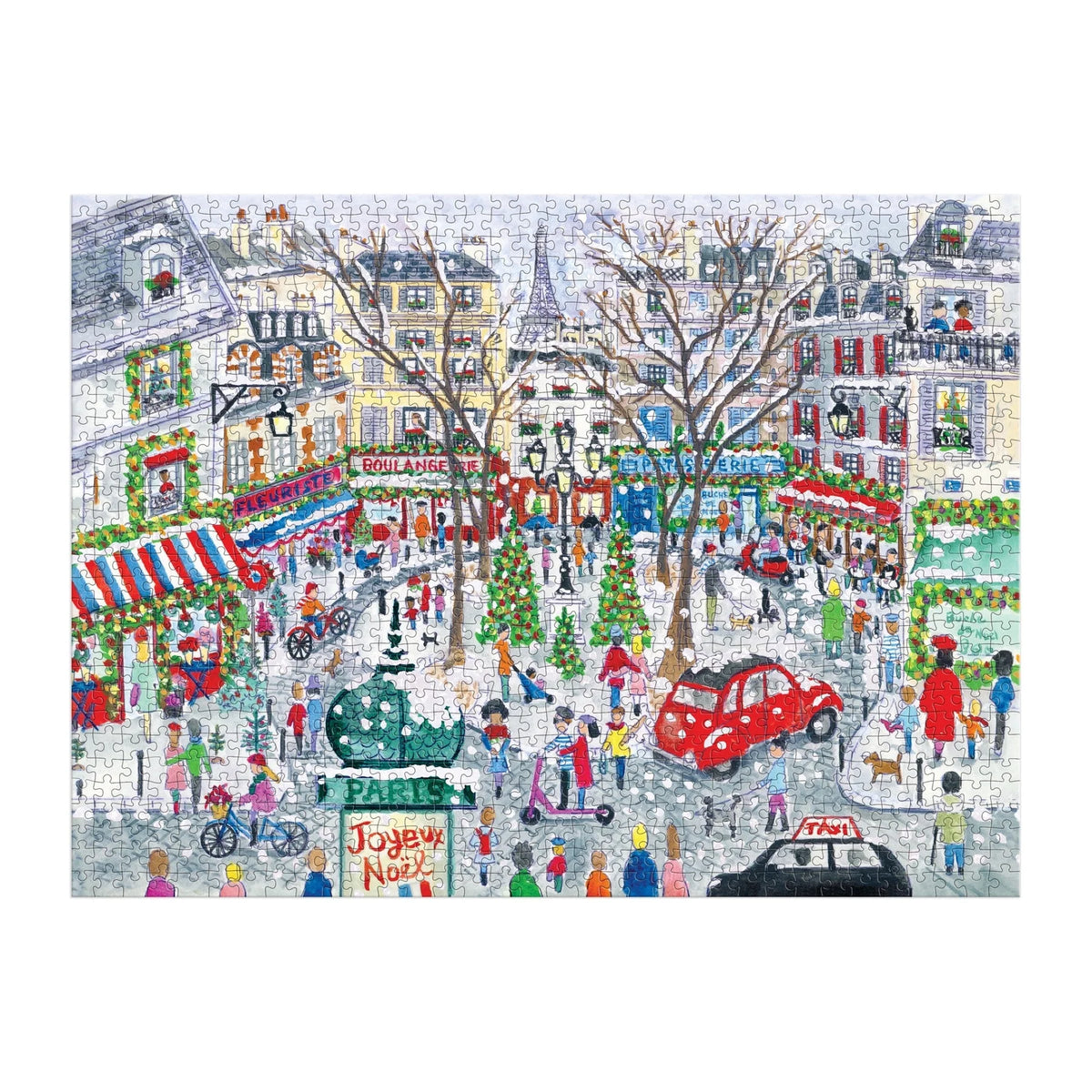 Michael Storrings Christmas in Paris Foil Puzzle (1000 Piece) | Galison