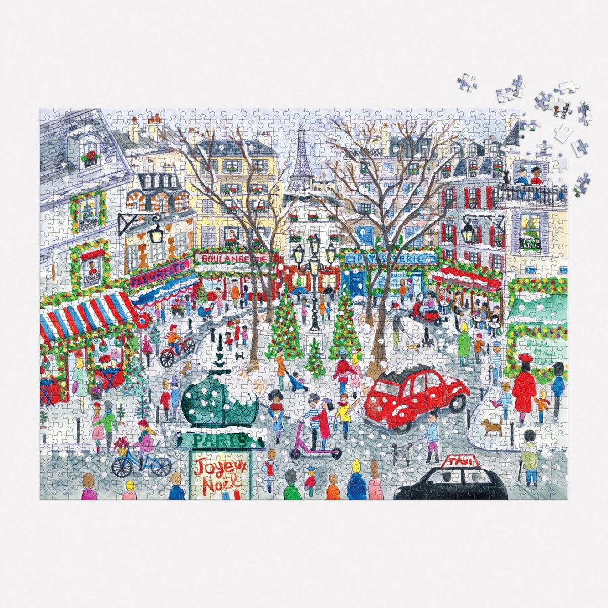 Michael Storrings Christmas in Paris Foil Puzzle (1000 Piece) | Galison