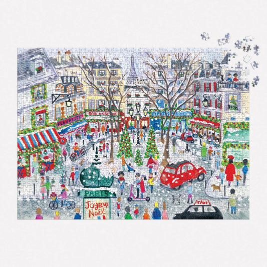 Michael Storrings Christmas in Paris Foil Puzzle (1000 Piece) | Galison