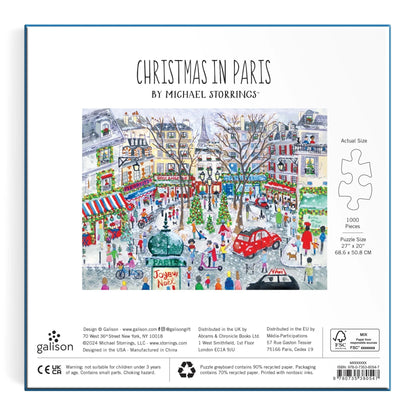 Michael Storrings Christmas in Paris Foil Puzzle (1000 Piece) | Galison