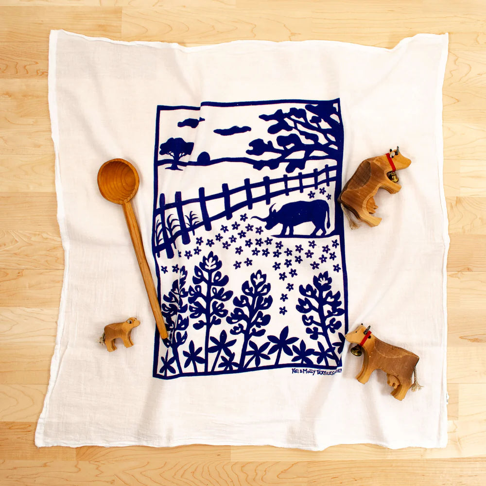 Hand-Printed Flour Sack Towels | Kei & Molly Textiles