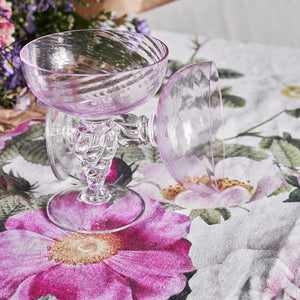 Rose Garden Linen Tablecloth 220cm X 124cm (87"x57")  | Koustrop