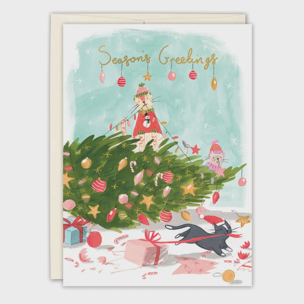 Cats Christmas Mischief Card | Biely & Shoaf