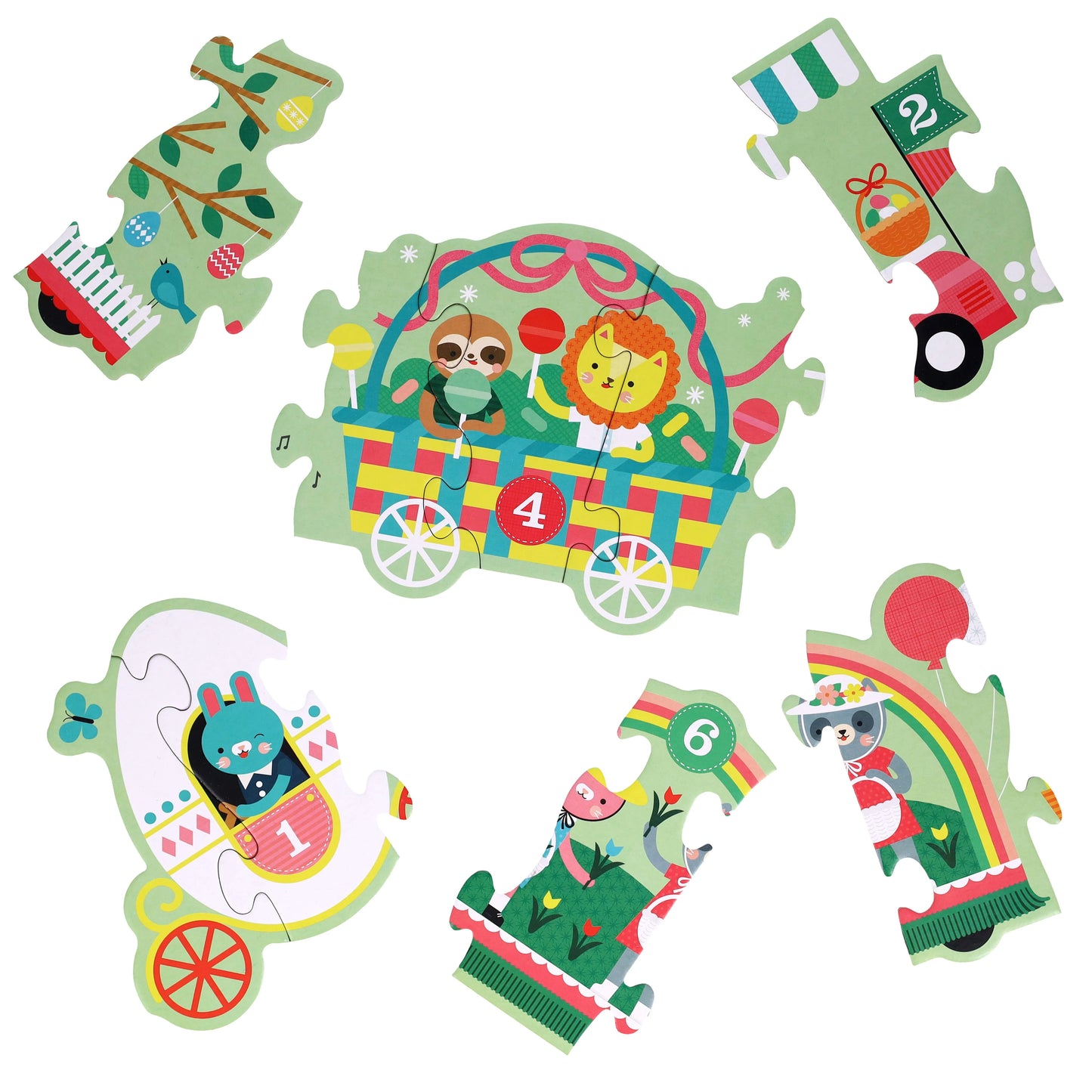 Easter Parade Shaped Floor Puzzle | Petit Collage