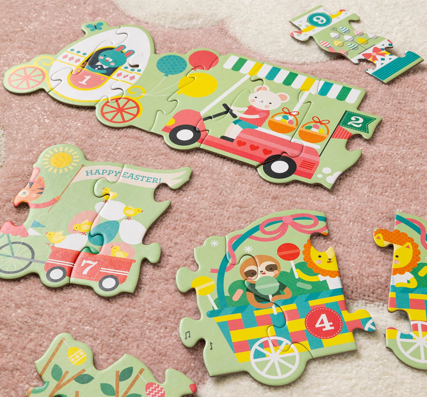 Easter Parade Shaped Floor Puzzle | Petit Collage