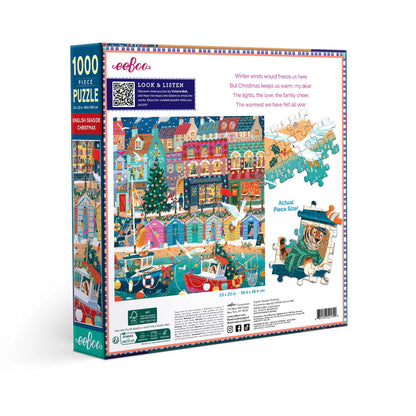 English Seaside Christmas Puzzle (1000pc) | Eeboo
