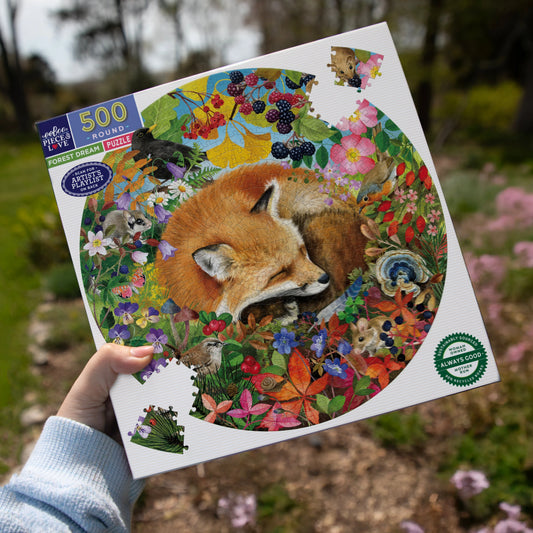 Forest Dream Round Puzzle (500pc) | Eeboo