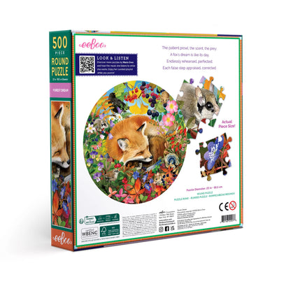 Forest Dream Round Puzzle (500pc) | Eeboo