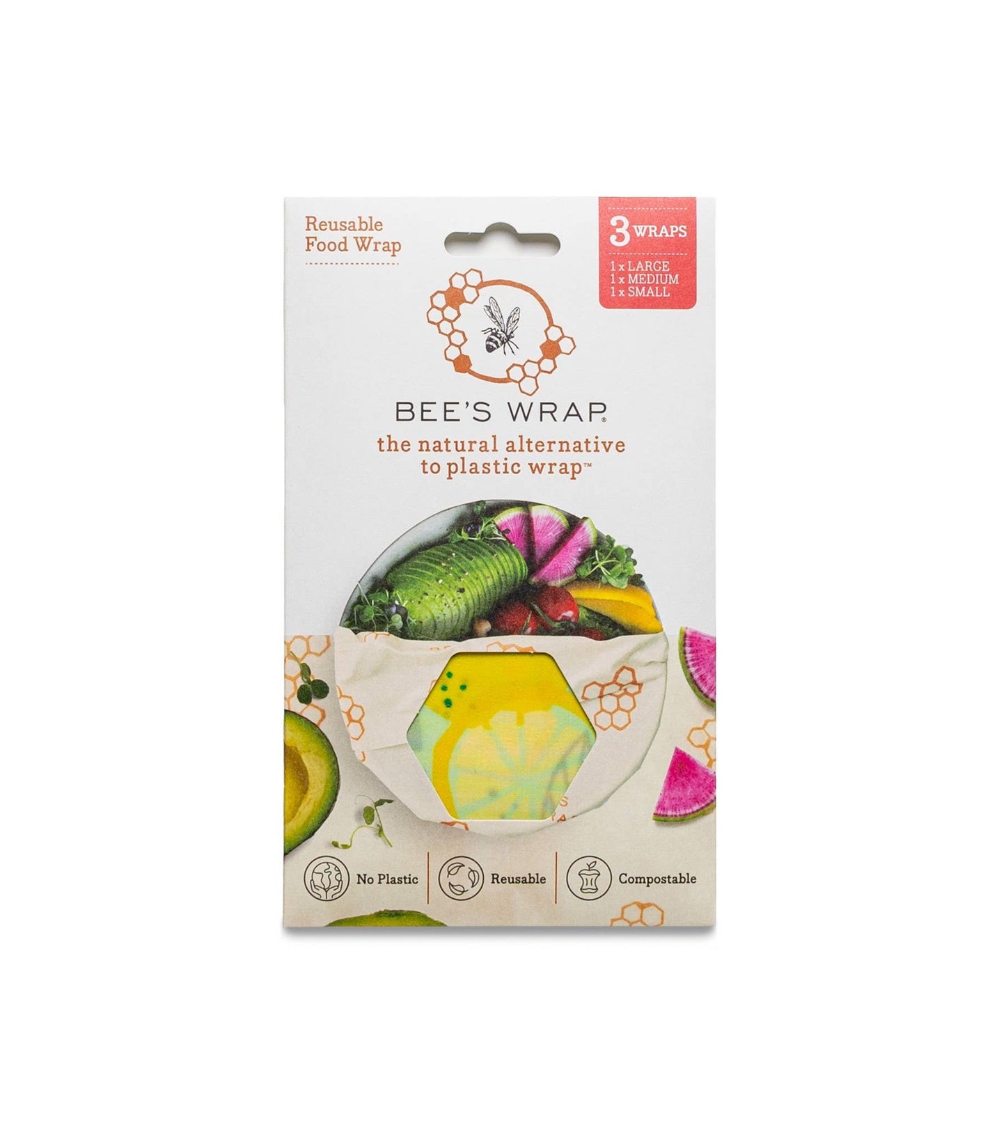 Fresh Squeeze Reusable Food Wraps - 3 Pack | Bee's Wrap