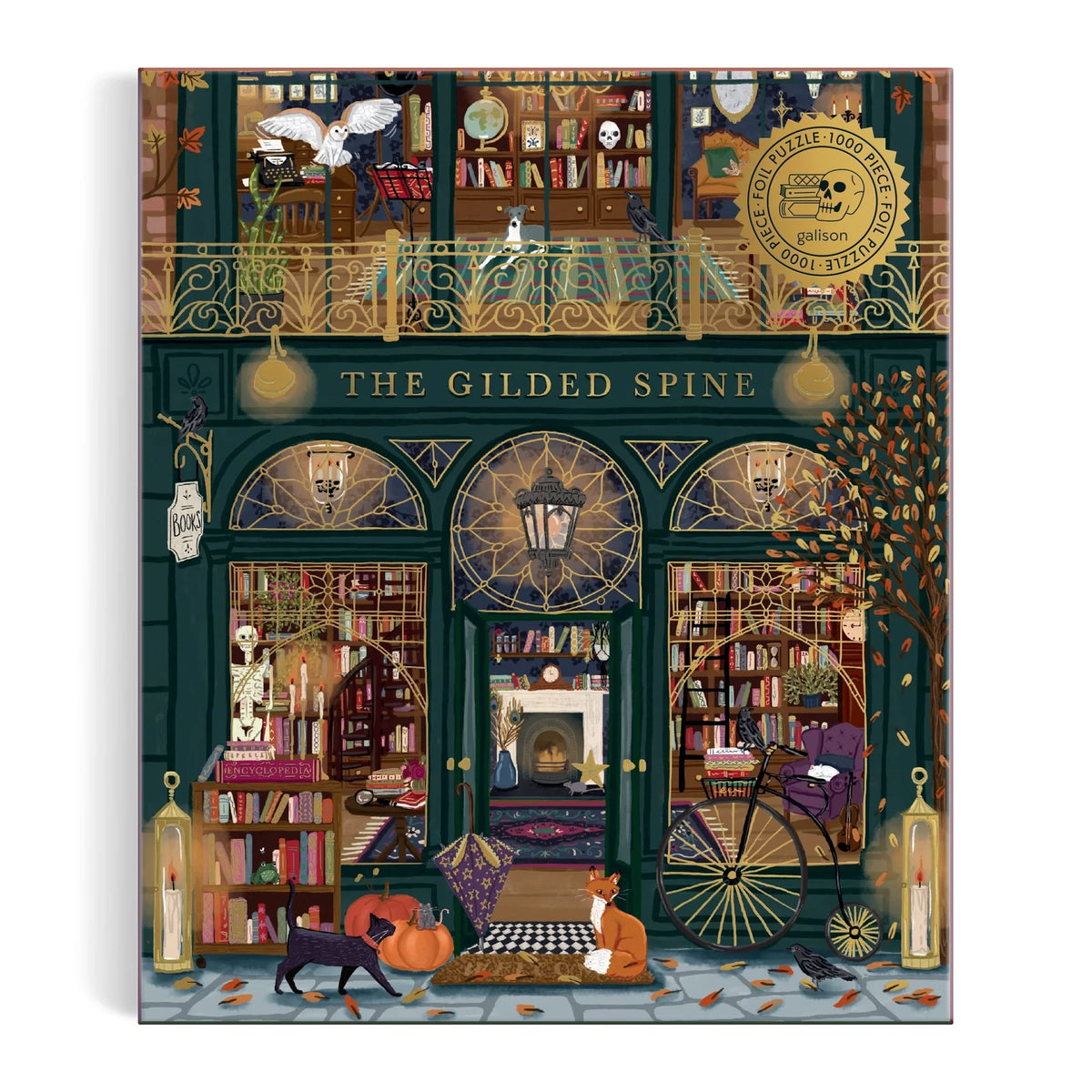 The Gilded Spine Foil Puzzle (1000 Piece) | Galison