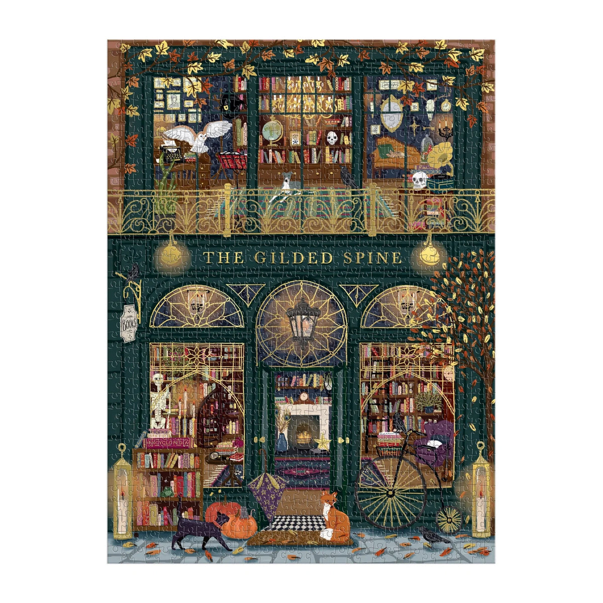 The Gilded Spine Foil Puzzle (1000 Piece) | Galison