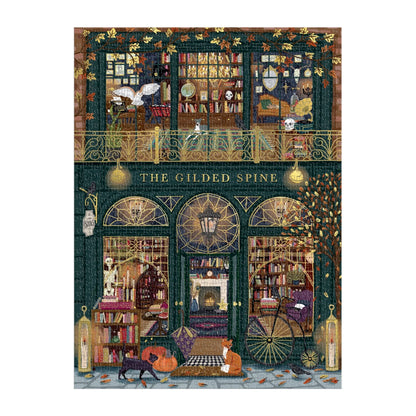 The Gilded Spine Foil Puzzle (1000 Piece) | Galison