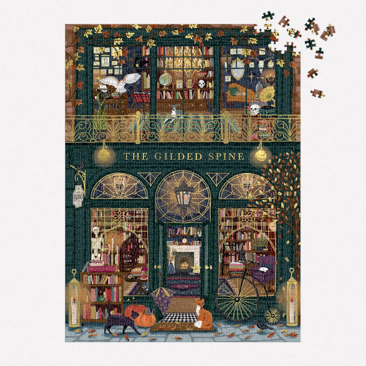 The Gilded Spine Foil Puzzle (1000 Piece) | Galison
