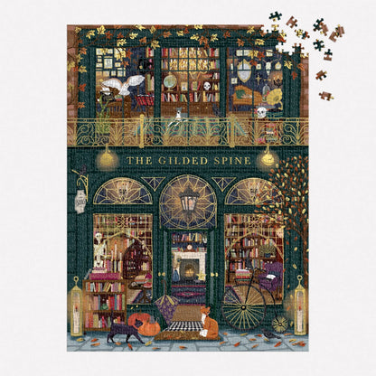 The Gilded Spine Foil Puzzle (1000 Piece) | Galison