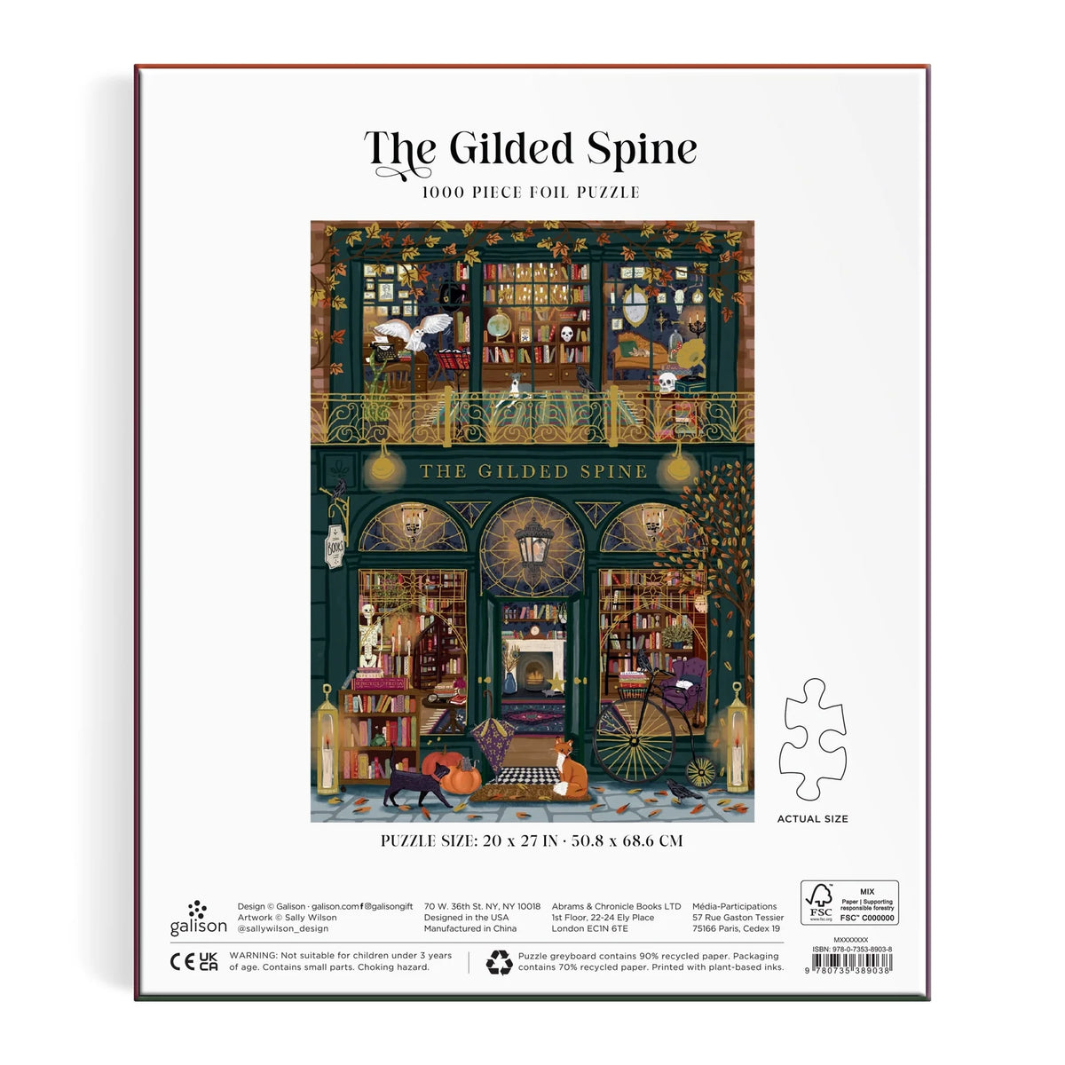 The Gilded Spine Foil Puzzle (1000 Piece) | Galison