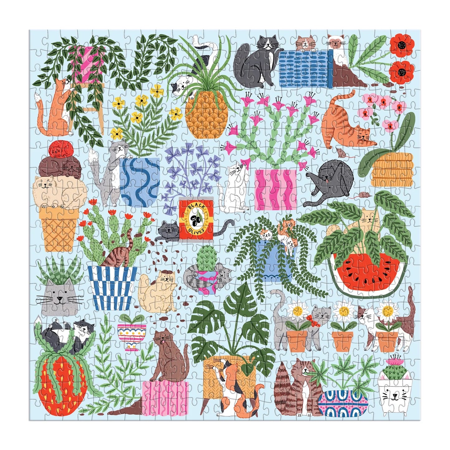 Cats in the Houseplants (500 Piece) | Galison