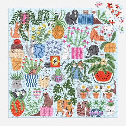 Cats in the Houseplants (500 Piece) | Galison