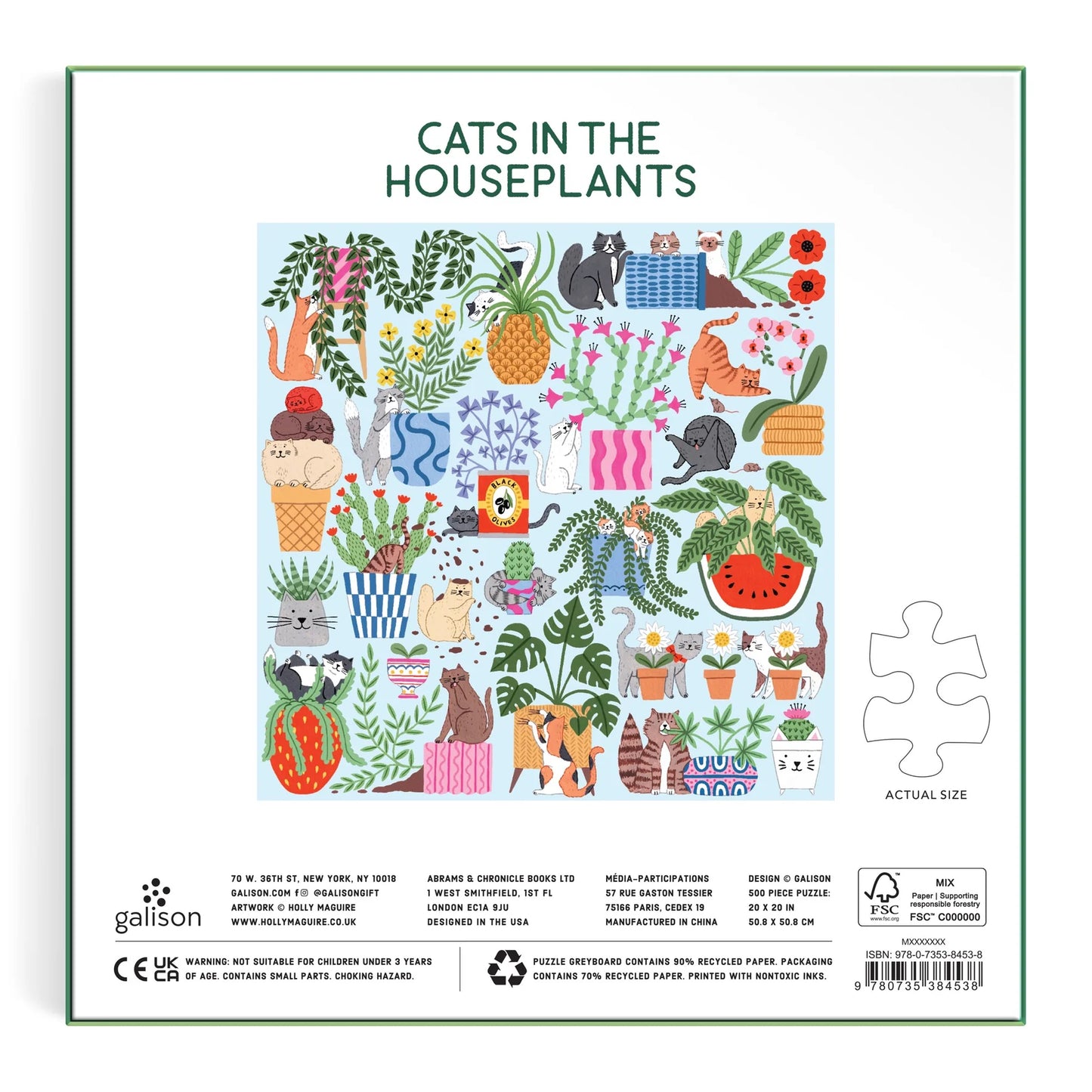Cats in the Houseplants (500 Piece) | Galison