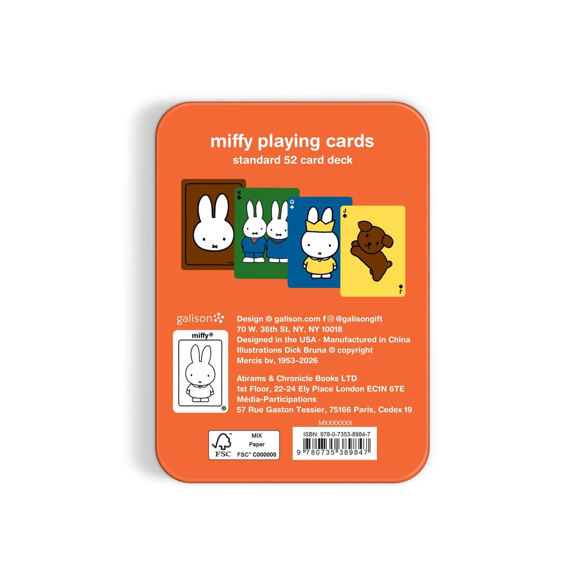 Miffy Playing Cards | Galison
