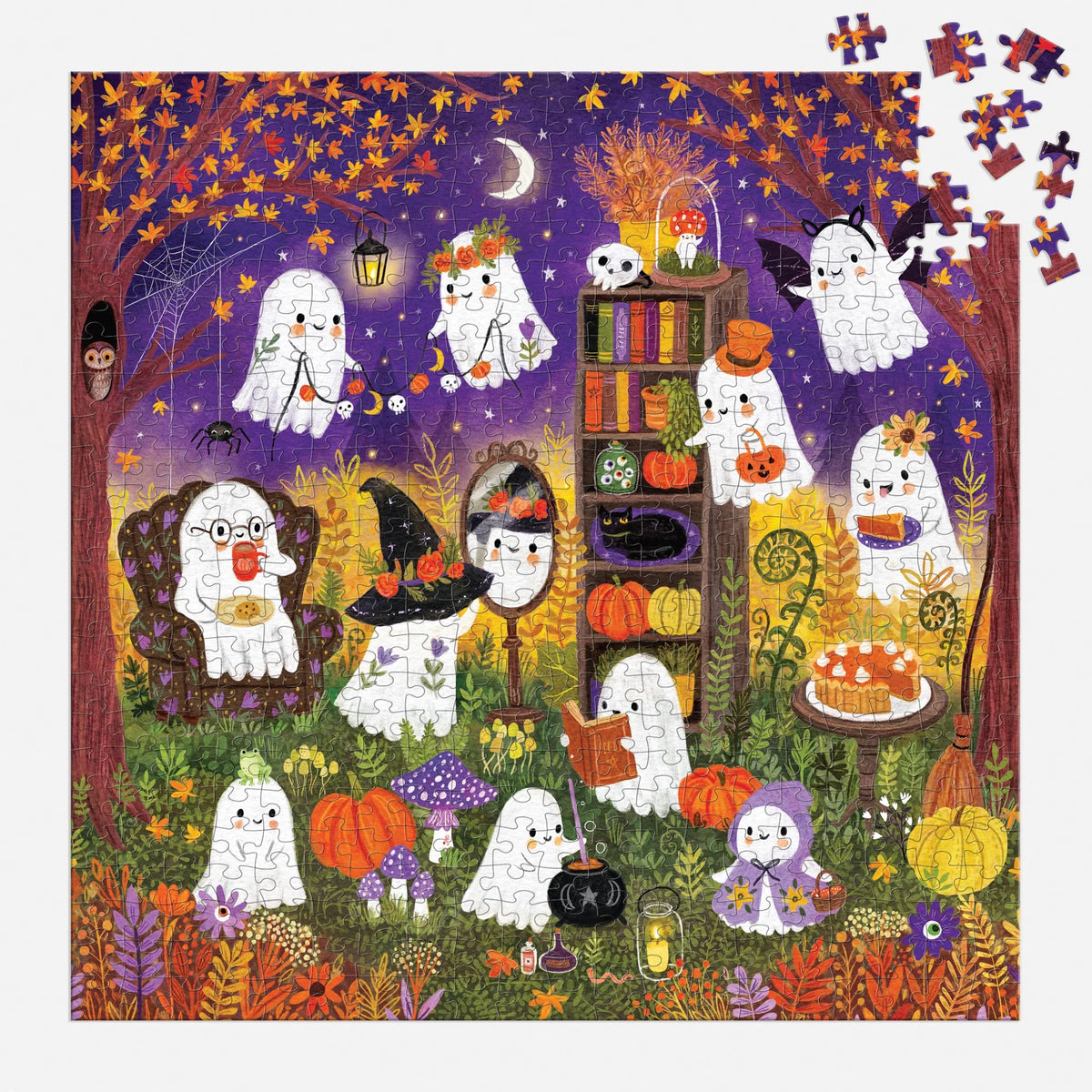 Ghostly Gathering Family Puzzle (500 Piece) | Mudpuppy