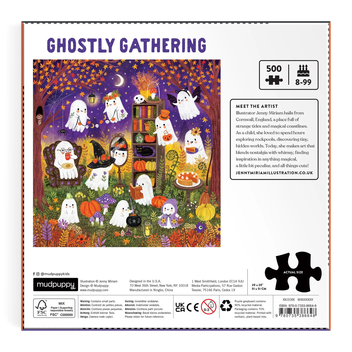Ghostly Gathering Family Puzzle (500 Piece) | Mudpuppy