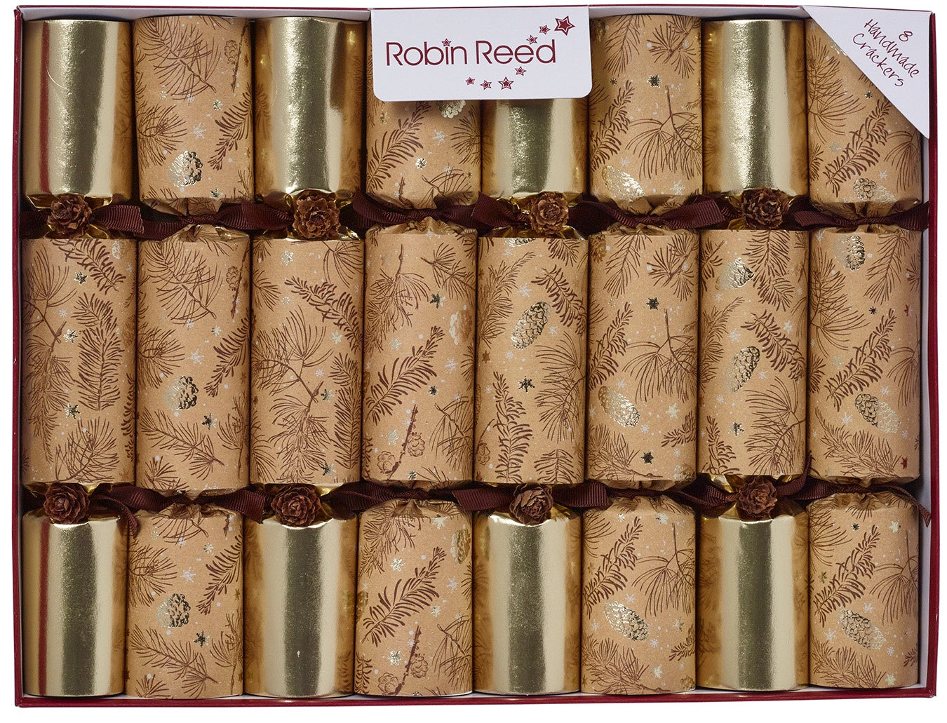 Golden Pinecones Thanksgiving Crackers (Novelty) | Robin Reed