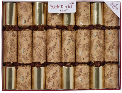 Golden Pinecones Thanksgiving Crackers (Novelty) | Robin Reed