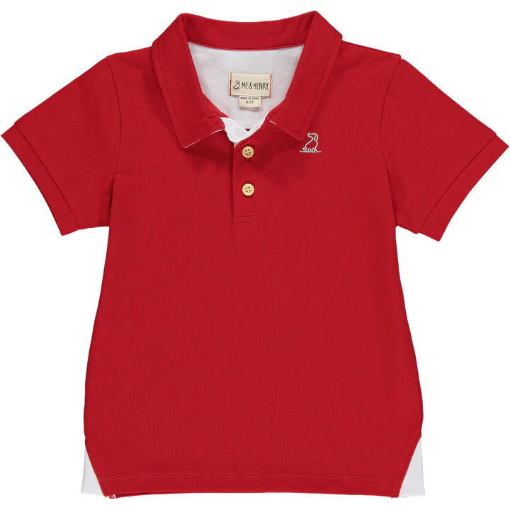 Red Pique Polo Shirt | Me & Henry
