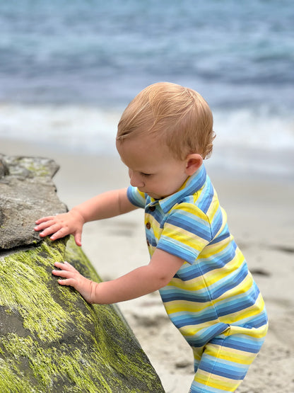 Cotton Polo Romper | Me & Henry