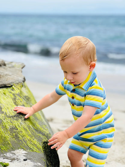 Cotton Polo Romper | Me & Henry