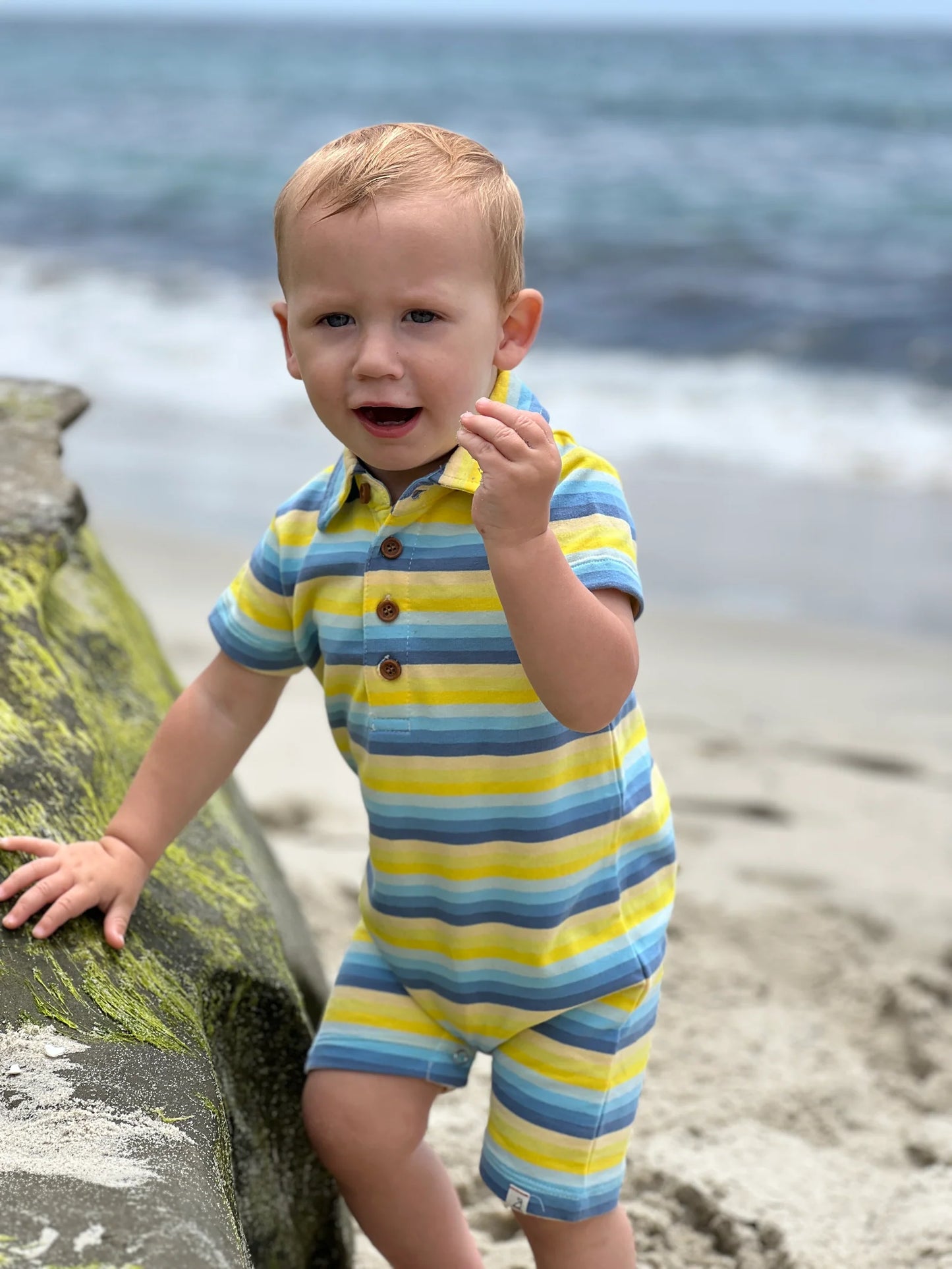 Cotton Polo Romper | Me & Henry