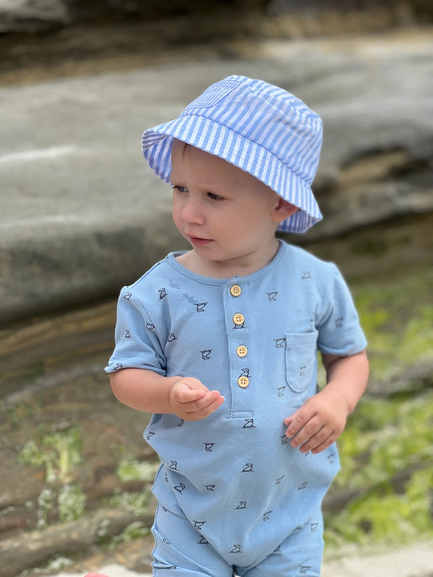 Blue Henley Henry Dog Romper | Me & Henry