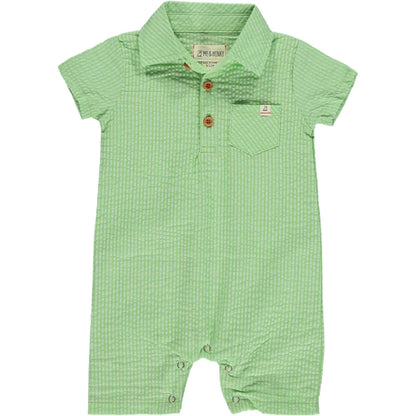 Seersucker Polo Romper | Me & Henry