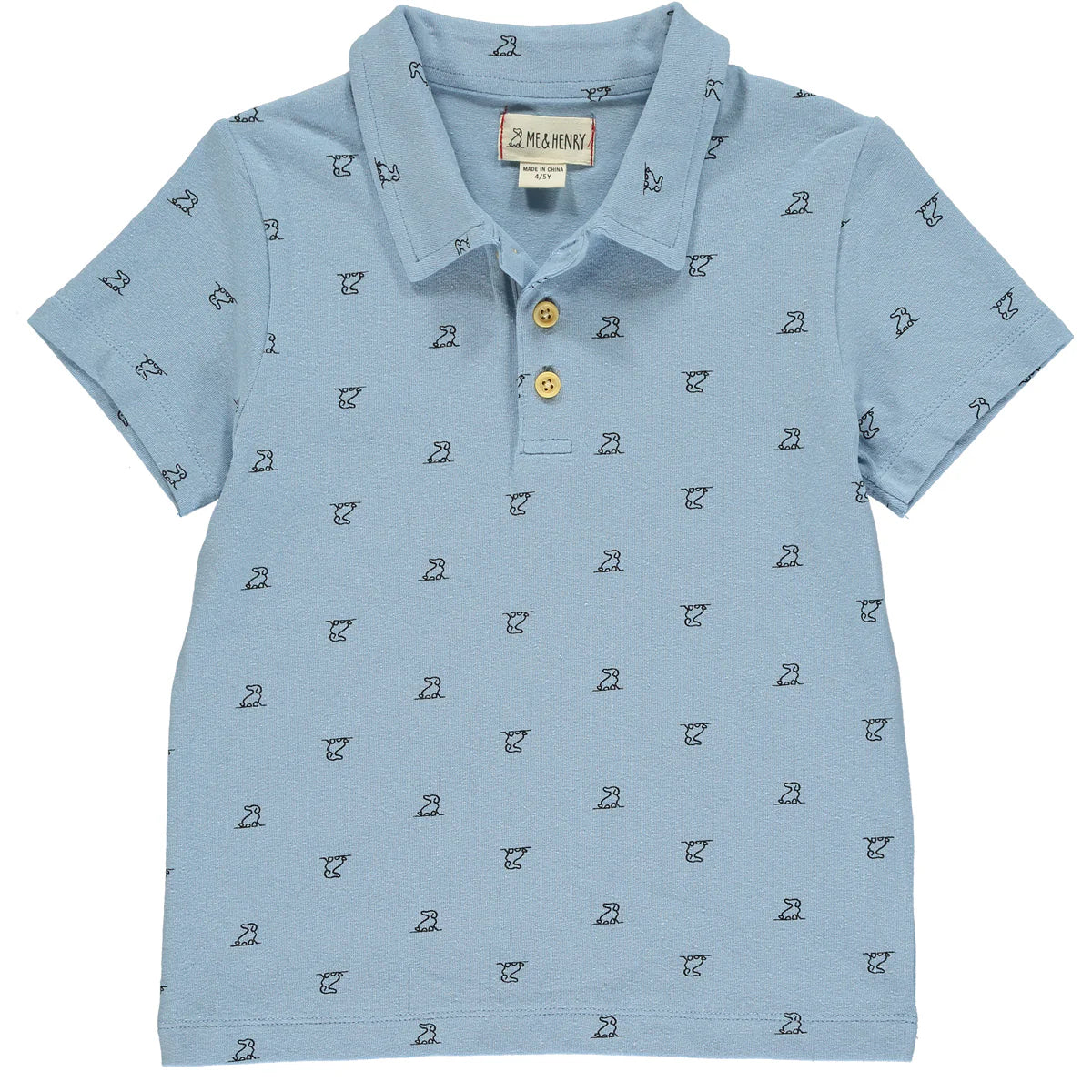 Blue Henry Dog Print Polo | Me & Henry