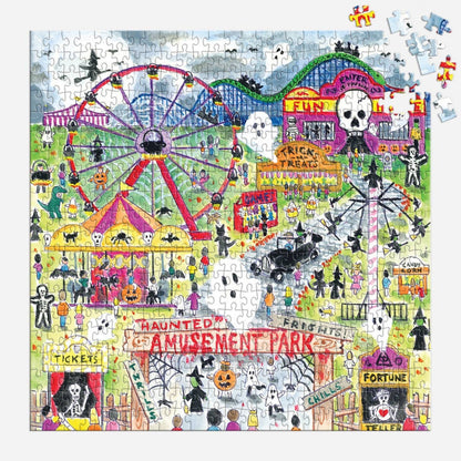 Michael Storrings Haunted Amusement Park Puzzle (500 Piece) | Galison