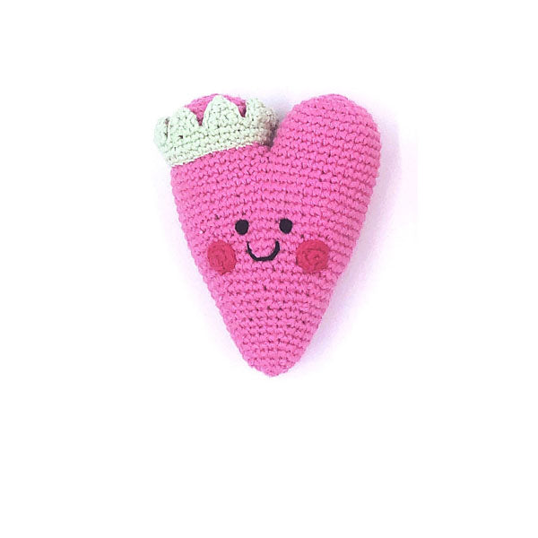 Plush Heart Rattle (Various Colors) | Pebble