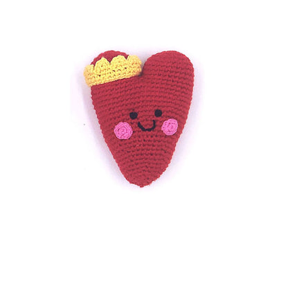 Plush Heart Rattle (Various Colors) | Pebble