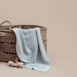 Blue Heirloom Knit Blanket | Aster & Oak